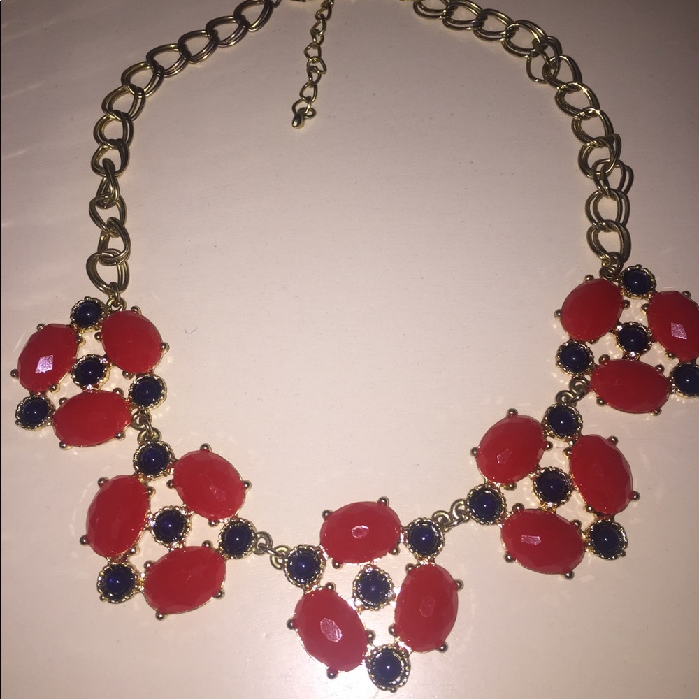 Red and Navy Necklace- Francesca's